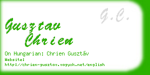 gusztav chrien business card