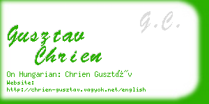 gusztav chrien business card